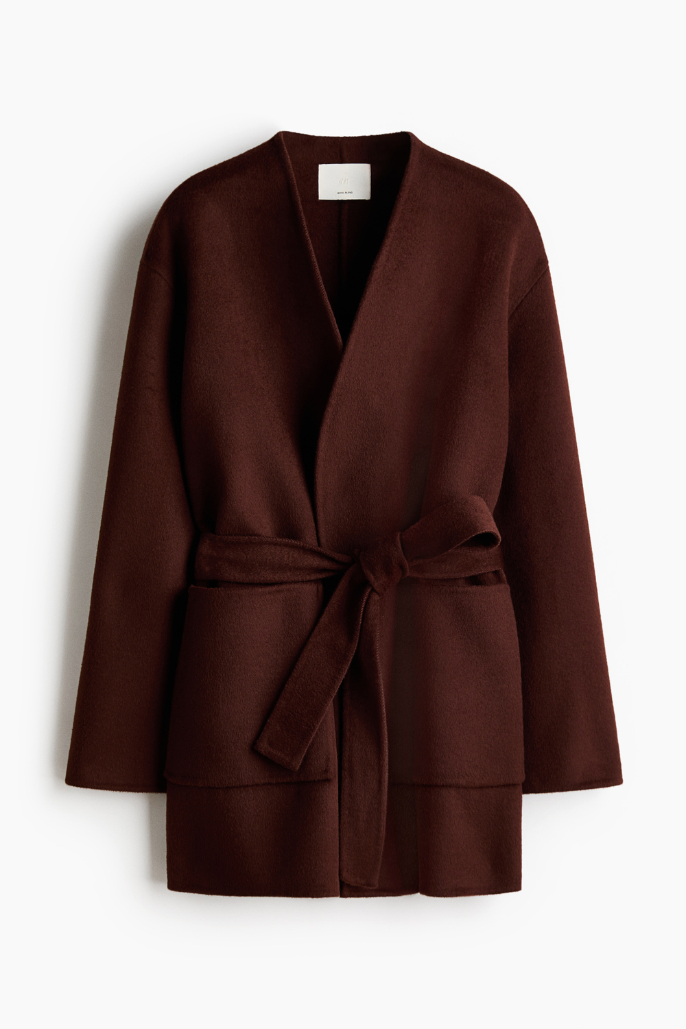 Короткое пальто из шерстяной смеси ручной работы - H&M