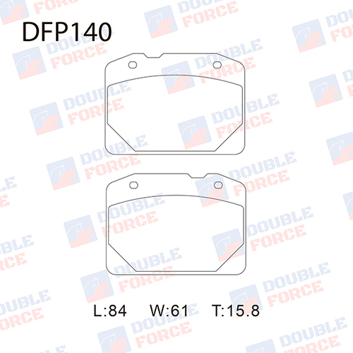 Колодки тормозные дисковые передние Double Force DFP140