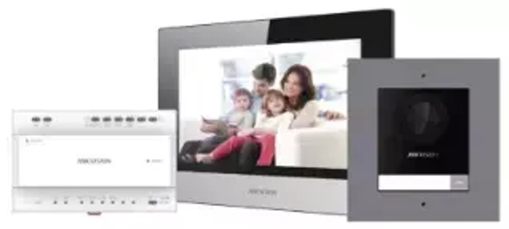 Комплект 2-х проводного видеодомофона Hikvision DS-KIS702-P/B