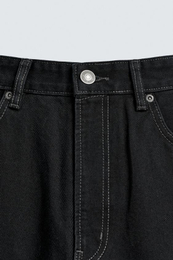 ZARA ДЖИНСЫ СВОБОДНОГО КРОЯ, ТЕМНЫЙ АНТРАЦИТ