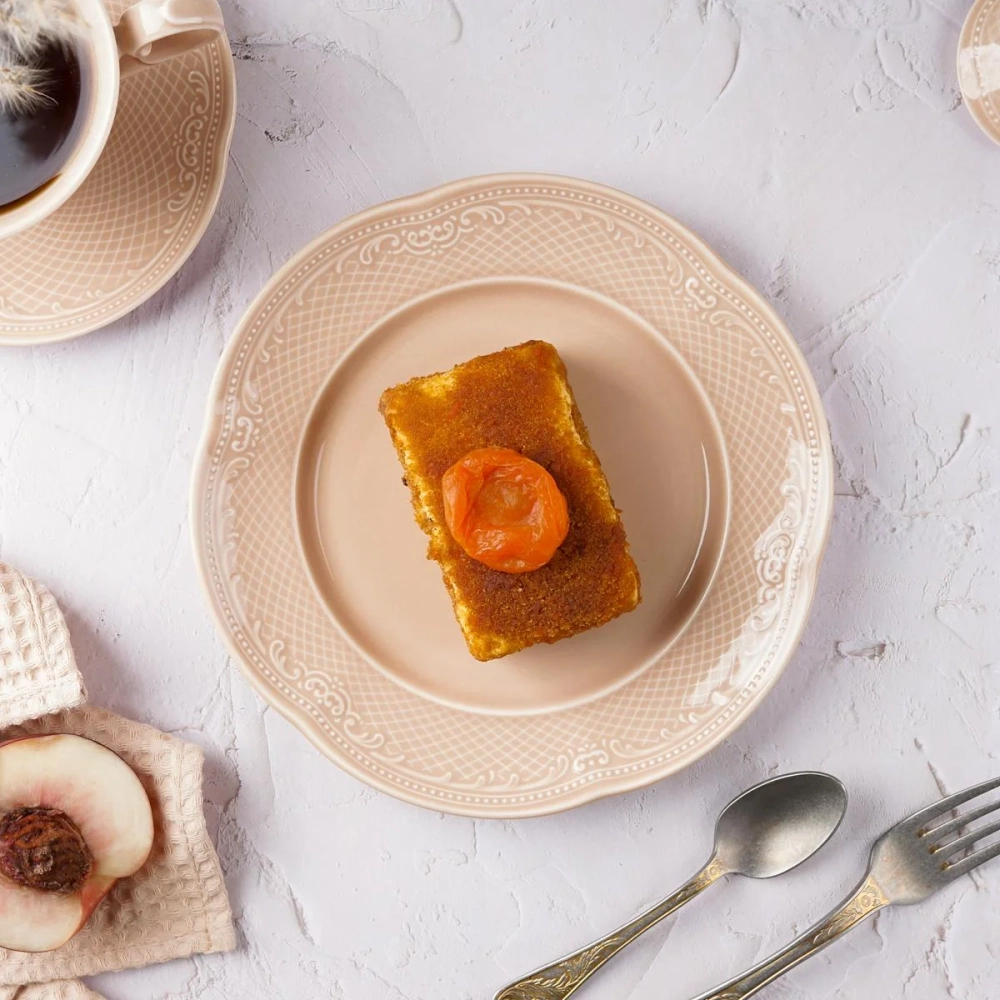 Тарелка 21 см, фарфор,серия "Aristocrat-Peach Tea", Noble