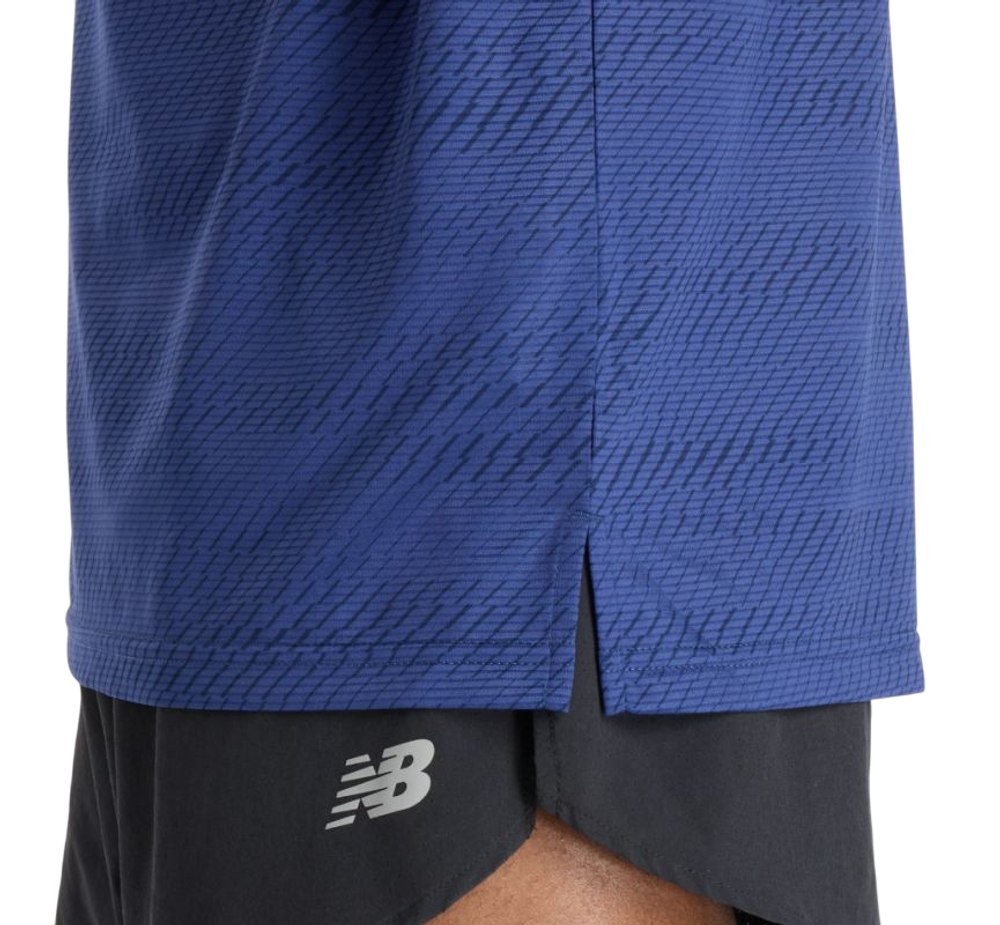 Мужская теннисная футболка New Balance Sport Essentials Printed - navy blue