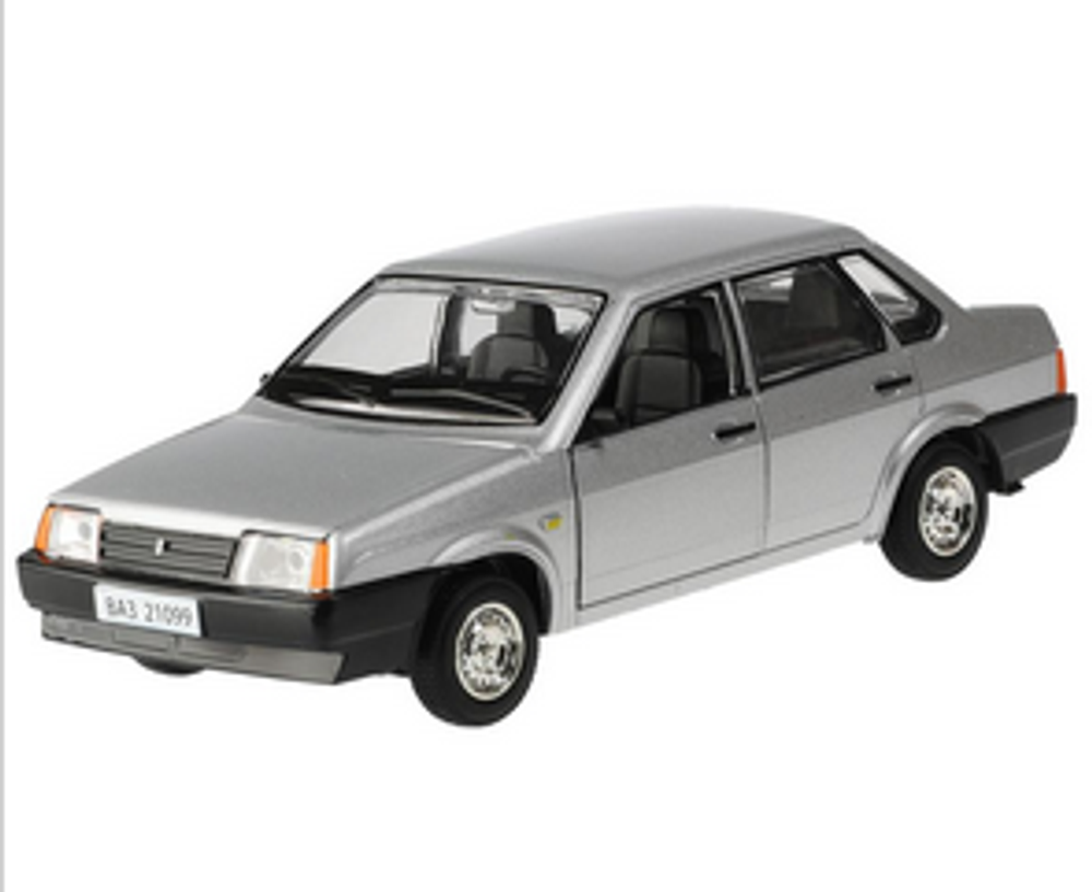 Модель ин. мет. "Lada 21099" 18,5см, свет/звук, сер. коробка VAZ-21099-S (Технопарк)