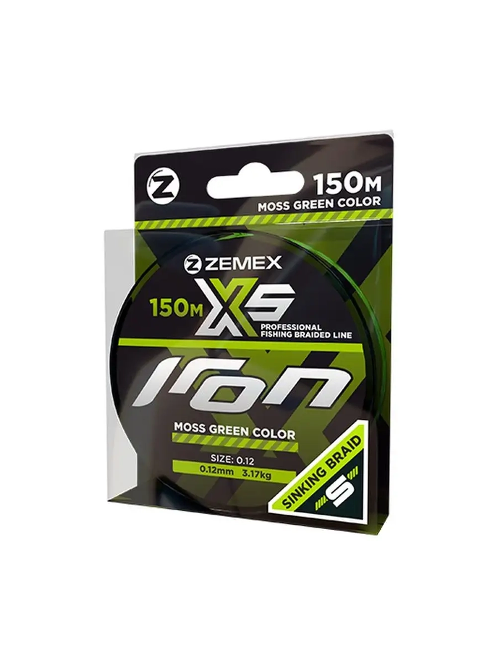 Шнур плетеный IRON X5 Moss Green 150 м