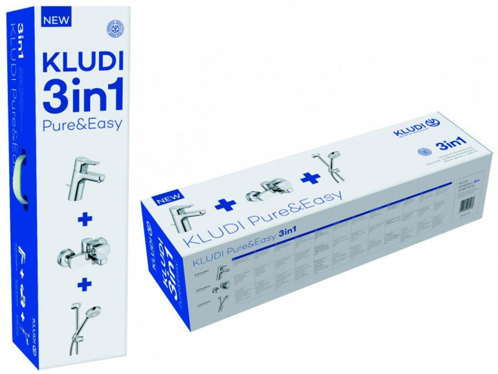 Комплект для ванны и душа KLUDI PURE&EASY 3in1, хром (376850565)