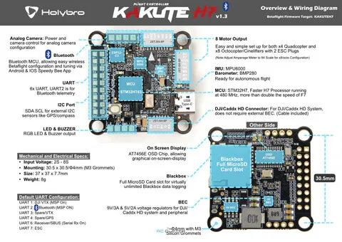 Полётный контроллер Holybro Kakute H7 v1.3 (MPU6000)