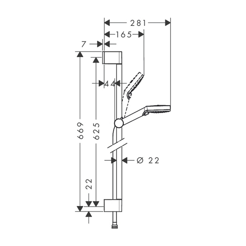 Душевой набор 650mm 26532400 Crometta Vario Unica