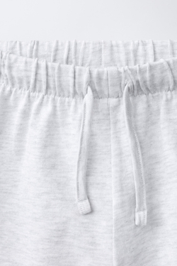 ZARA ОДНОТОННЫЕ ШОРТЫ ИЗ ПЛОТНОГО ДЖЕРСИ, СЕРЫЙ МЕЛАНЖ