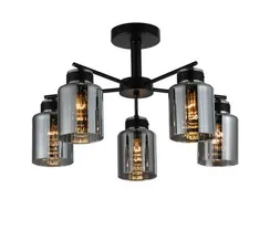 Люстра потолочная Rilon 07569/5 BLACK, 5×40 Вт, чёрная