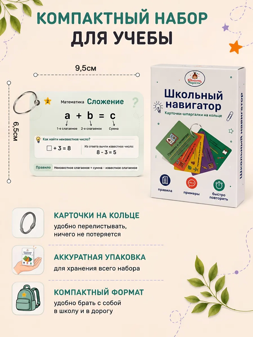 Карточки-шпаргалки 1-4 класс русский язык математика