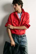 КУРТКА-РУБАШКА REGULAR FIT ИЗ 100% ЛЬНА — ZARA