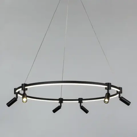 Подвесная люстра Arte Lamp RING A2186SP-1BK, 1хLED