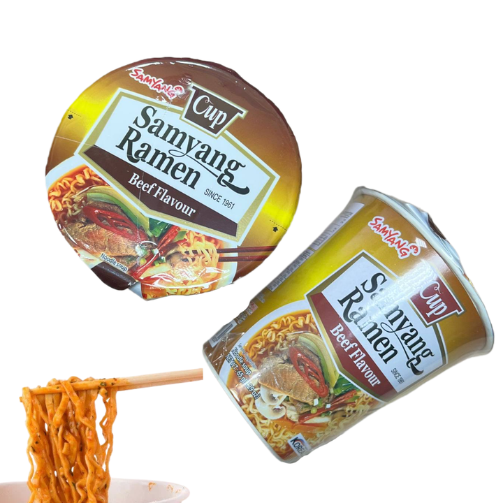 Лапша б/п Рамен Samyang Ramen Cup Beef вкус говядины (м.банка) 65 г