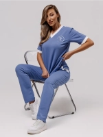 Костюм спортивный с брюками и футболкой футер