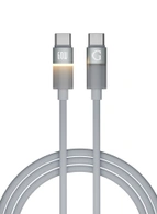 Кабель Type-C to Type-C Gurdini Silicone Data Cable 20V/3A 60W 1m (LED) серый