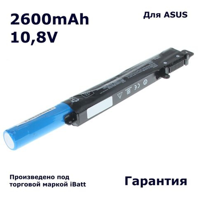 Аккумулятор iBatt 2600mAh для ноутбука Asus F507, R507, X407, X507 (A31N1719)