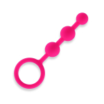 Розовые силиконовые анальные бусы Silicone Anal Beads - 14 см. (Цвет: розовый)