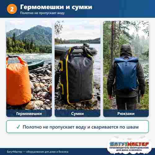 Ткань ПВХ Sijiatex для водонепроницаемых сумок, матовая, 0,52 мм, 580–610 г/м², хаки