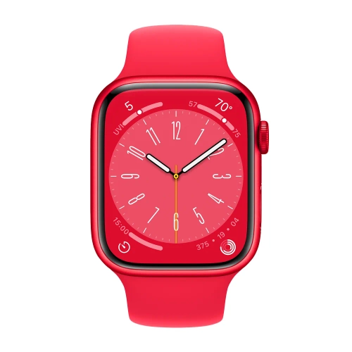 Умные часы Apple Watch Series 8 GPS, 45mm, Aluminium Case with Sport Band, Red (Красный)
