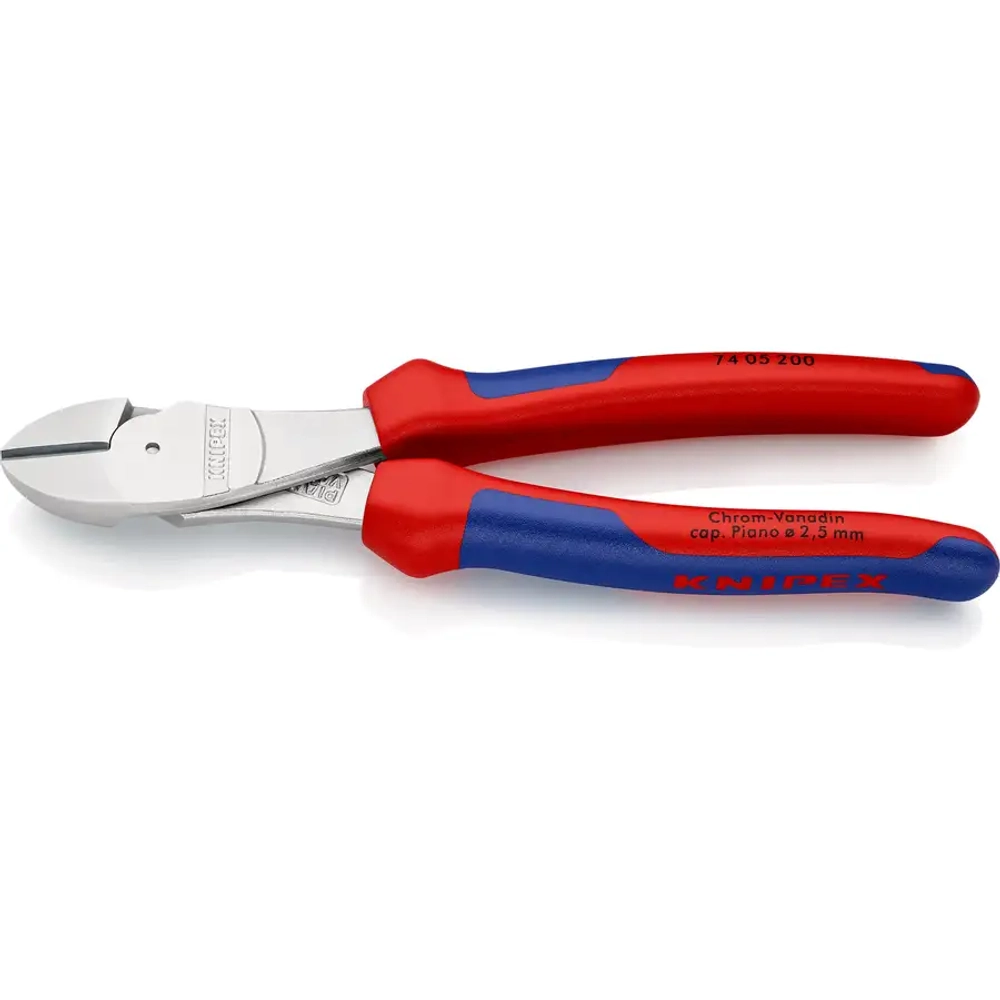 Кусачки боковые особой мощности хромированные 200 мм Knipex 74 05 200
