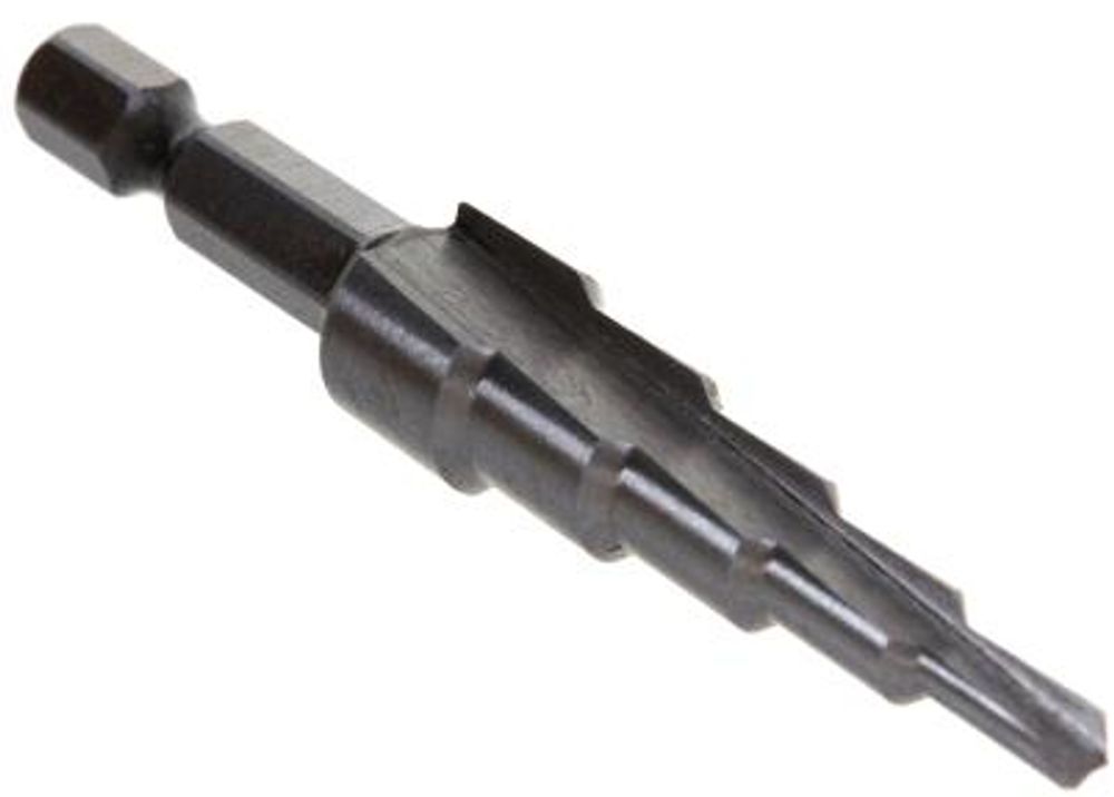 Сверло ступенчатое по металлу спиральное,  9ступеней (4-20мм)P6M5 Torsion step / Hardcore  144420