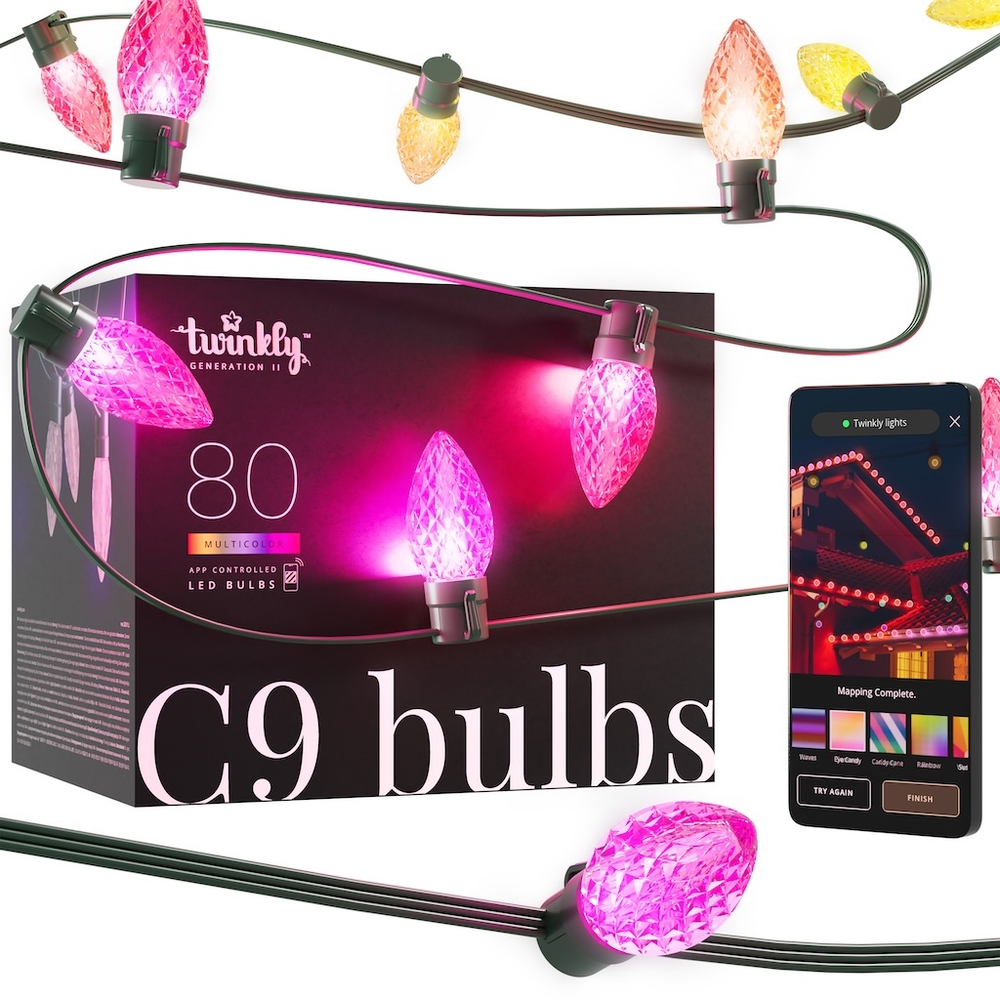 Гирлянда Twinkly C9 Lights 80 RGB LED 24 м IP44 Wi-Fi Bluetooth Green