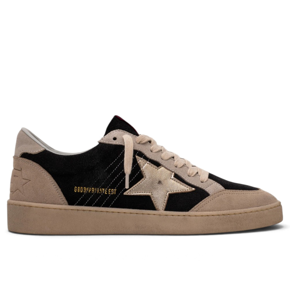 Women's Golden Goose Ball Star in Dark Grey and Beige