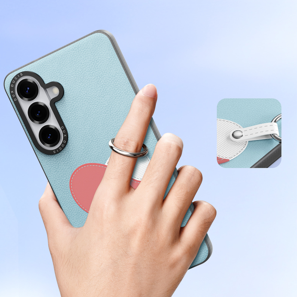 Чехол синего цвета (Sky Blue) для Samsung Galaxy S26+ Плюс, серия Luvy Series Case (со съемным ремешком) от Dux Ducis