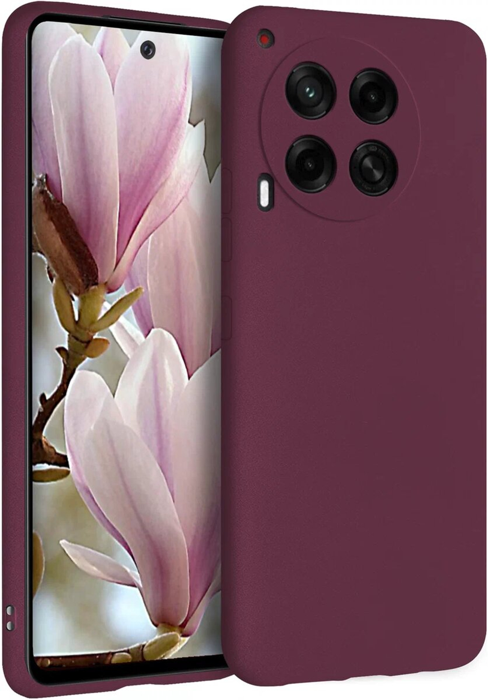 Мягкий Soft Touch чехол из силикона для TECNO CAMON 30 4G (не 5G / PRO!) с бархатной подкладкой