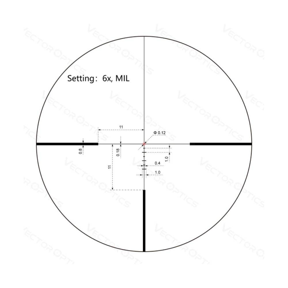 Оптический прицел Vector Optics 30мм SFP Continental X6 1-6x24i Hunting Fiber ( Сетка VET-FDR / с подсветкой )