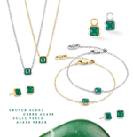 Серьги Coeur de Lion Green agate (May) 1301/21-0500
