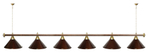 Лампа STARTBILLIARDS 6 пл. (плафоны золотые,штанга золотая,фурнитура золото)