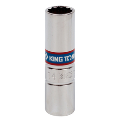Головка свечная двенадцатигранная 1/2", 14 мм, резиновый фиксатор KING TONY 463014RC