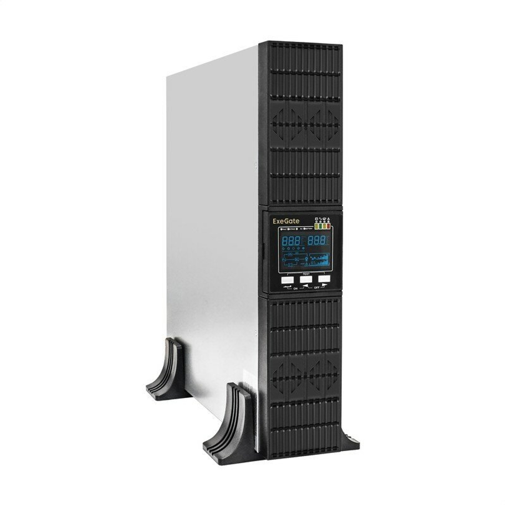 Источники бесперебойного питания (UPS, ИБП) ExeGate EX296960RUS, ИБП On-line ExeGate PowerExpert ULS-575-10kVA.LCD.AVR. T.USB.RS232.SNMP.2U (10000VA/10000W, On-Line, PF=1, LCD, клеммы, RS232,