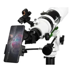 Телескоп Sky-Watcher StarTravel BK 102 AZ PRONTO на треноге Star Adventurer - установленный смартфон
