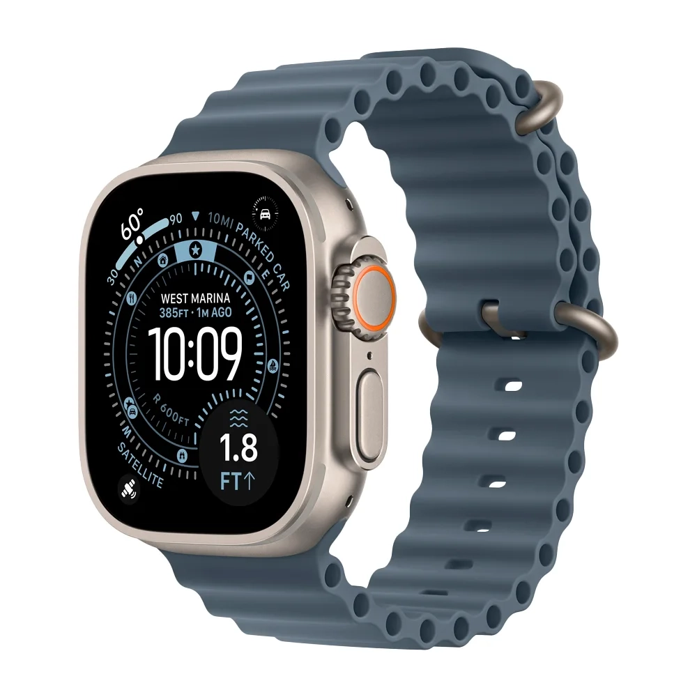 Умные часы Apple Watch Ultra 3 (2025) GPS + Cellular, 49mm, Natural Titanium Case with Anchor Blue Ocean Band