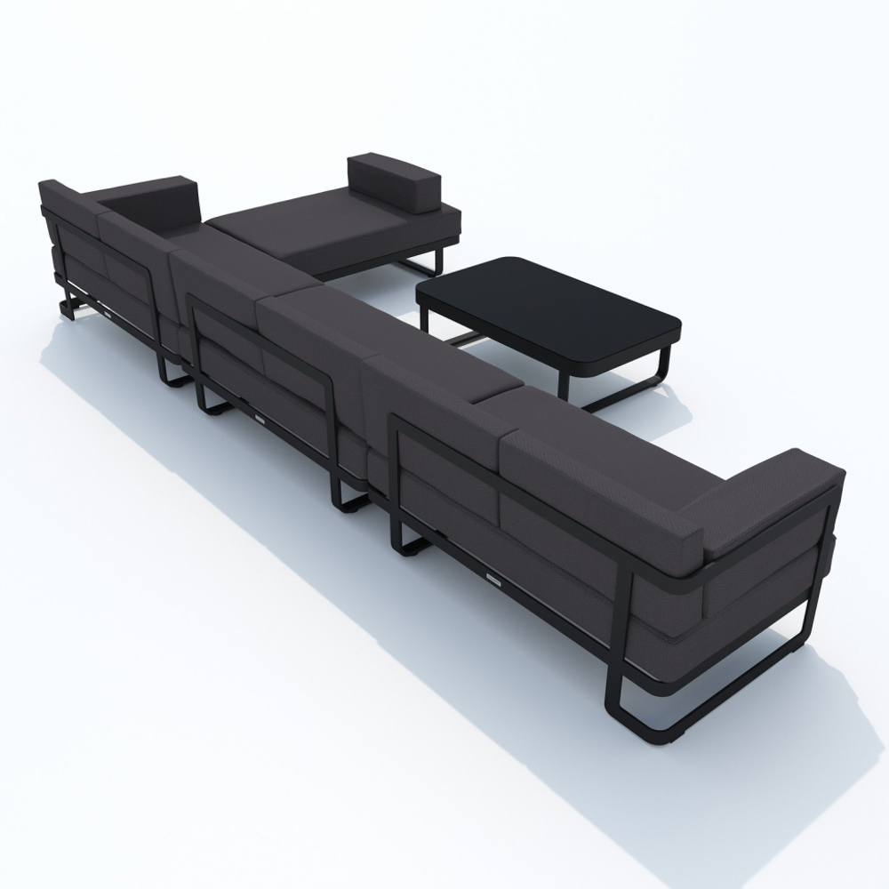 Лаунж зона угловая Ideal Patio ТЕСОРА антрацит - каркас карбон