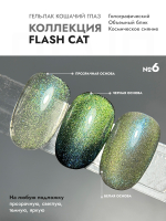 Гель-лак "Кошачий глаз" Вспышка 6 (FLASH CAT 6)