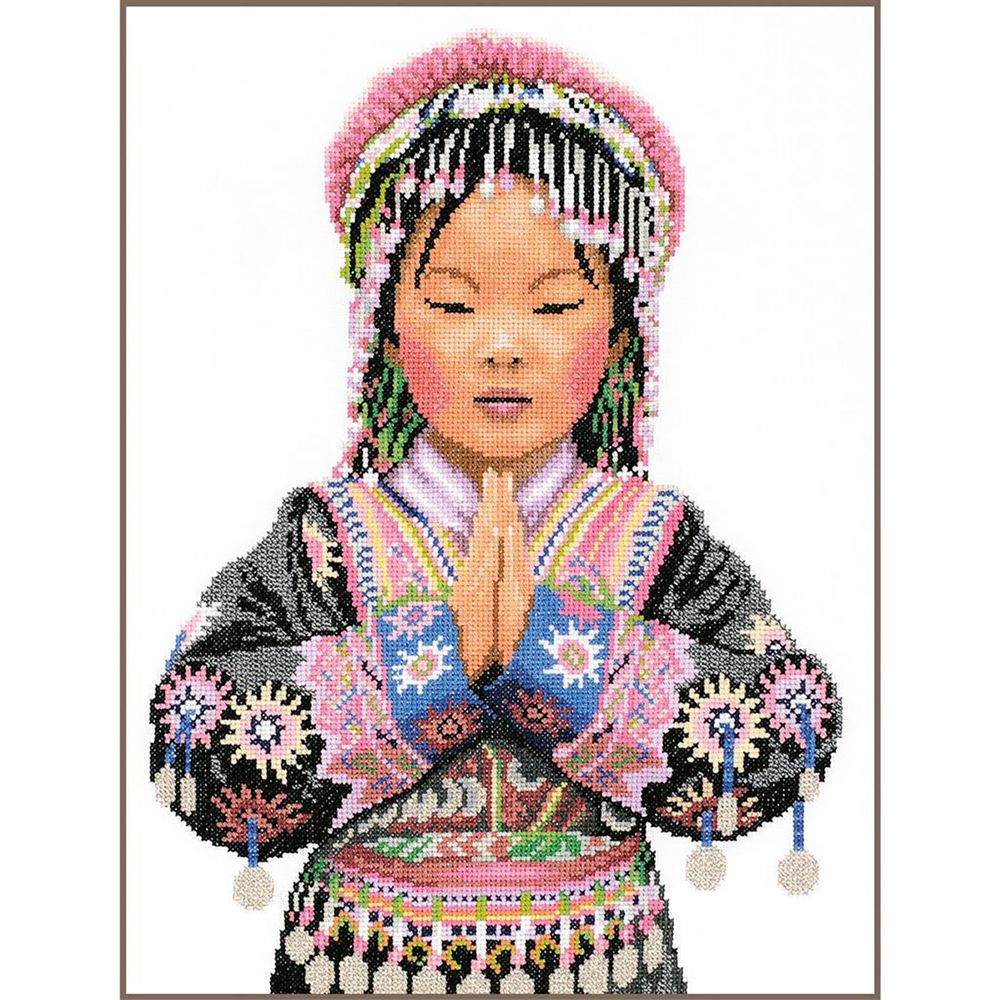 Набор для вышивания нитками Lanarte Thai hill tribe girl