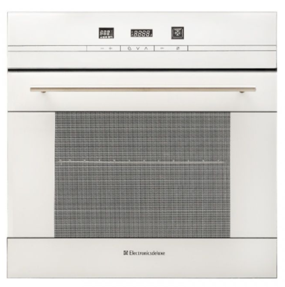 Электрический духовой шкаф Electronicsdeluxe 6006.04-020 (белое стекло,сенсорное управление)