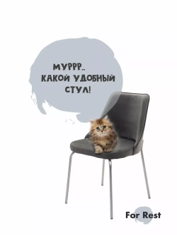 Стул "Флорес" 1 шт. Антивандальная ткань, Серебряные ножки