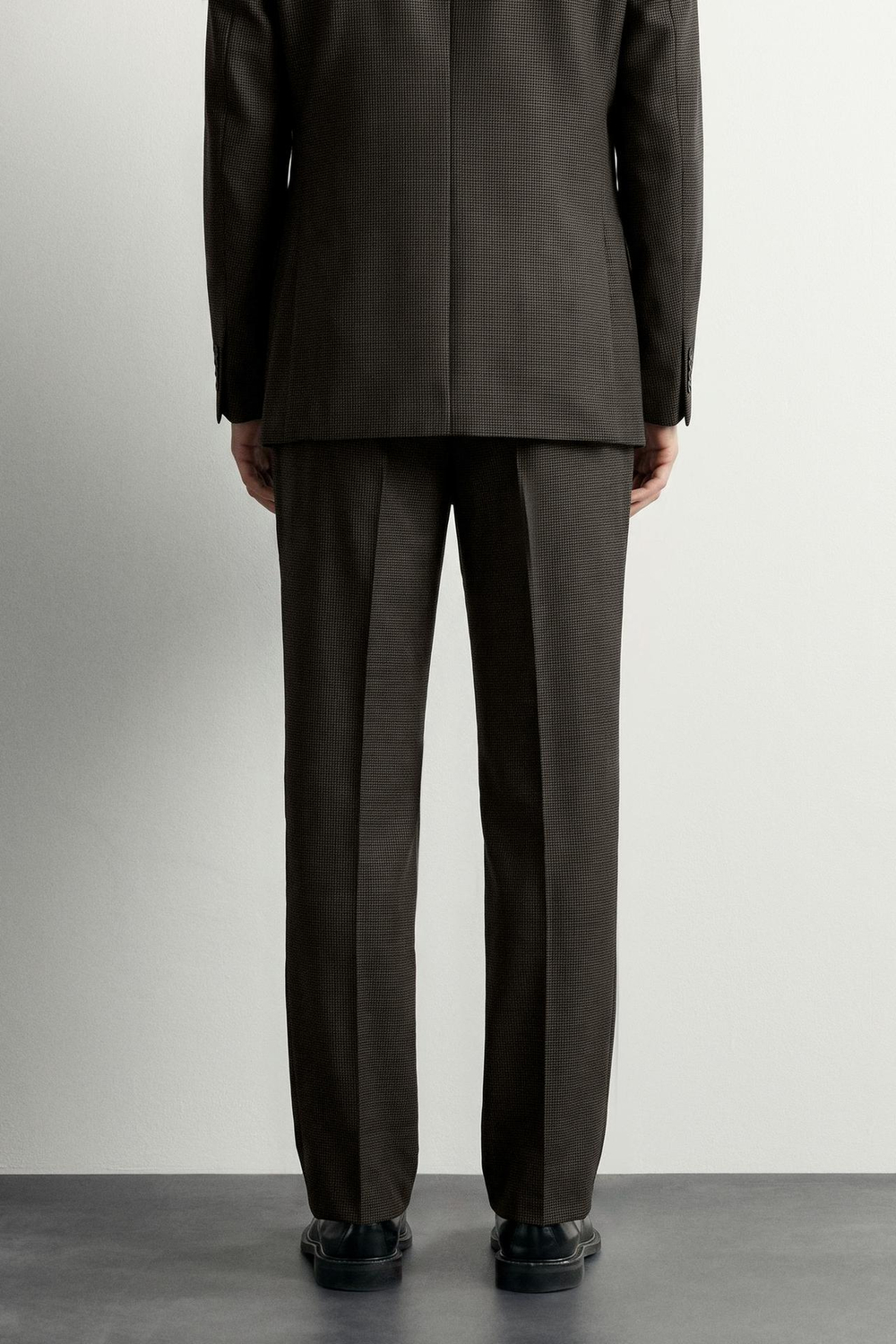 ZARA КОСТЮМНЫЕ БРЮКИ КЛАССИЧЕСКОГО КРОЯ, ЧЕРНЫЙ