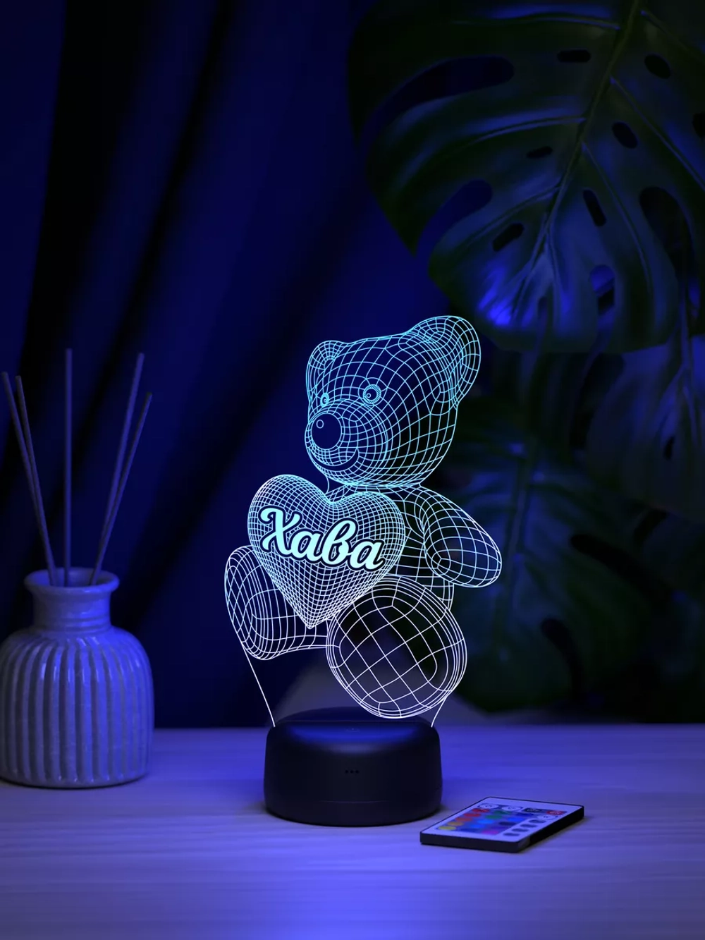 Ночник "Мишка с именем Хава" - подарок девушке