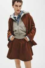 Мини-юбка клёш — Коричневый - H&M