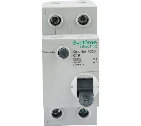 Автомат дифференциального тока Systeme Electric City9 Set 2П 16А/30мА АС 2дин 38099