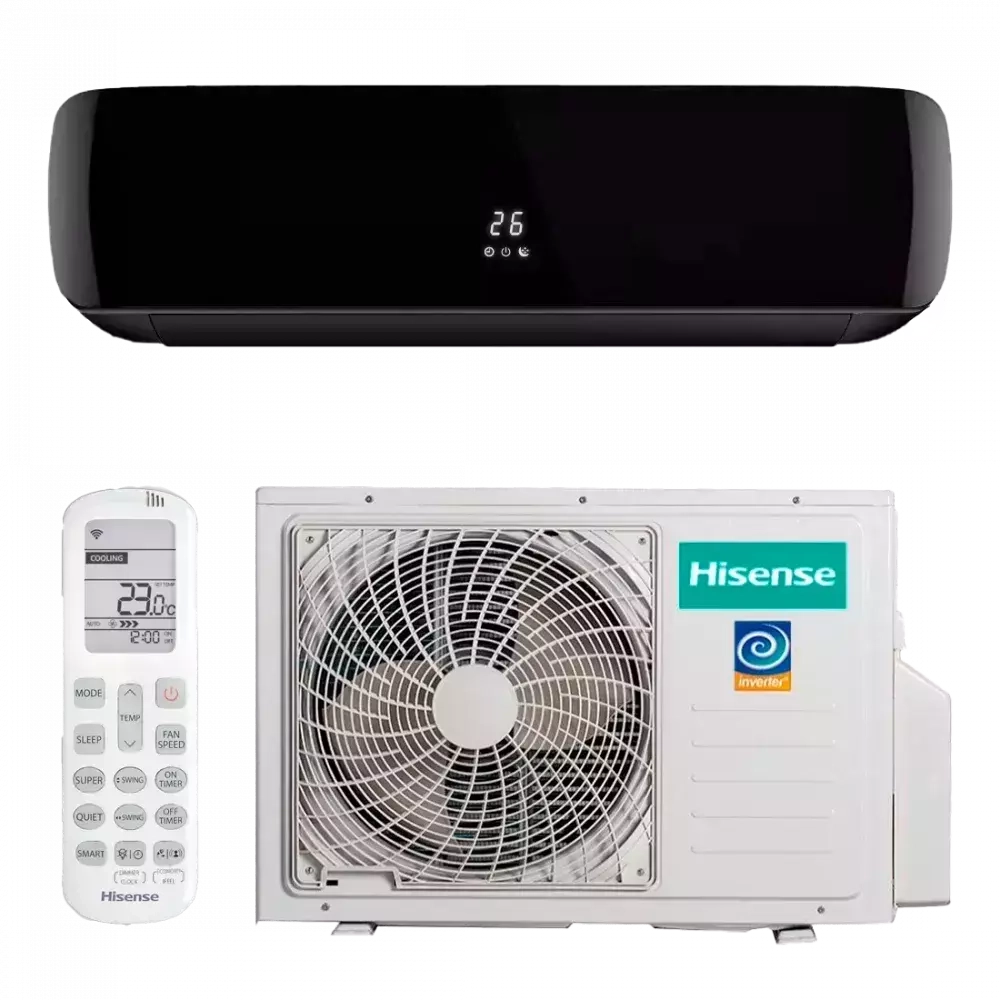 Сплит - система Hisense BLACK CRYSTAL SUPER DC AS-13UW4RVETG01G(B)