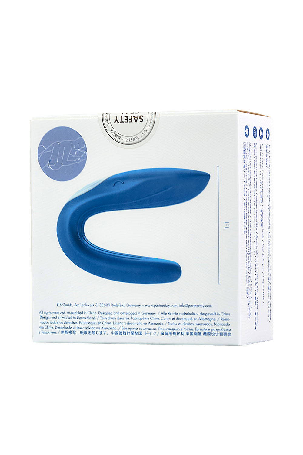 Многофункциональный стимулятор для пар Satisfyer Partner Whale голубой
