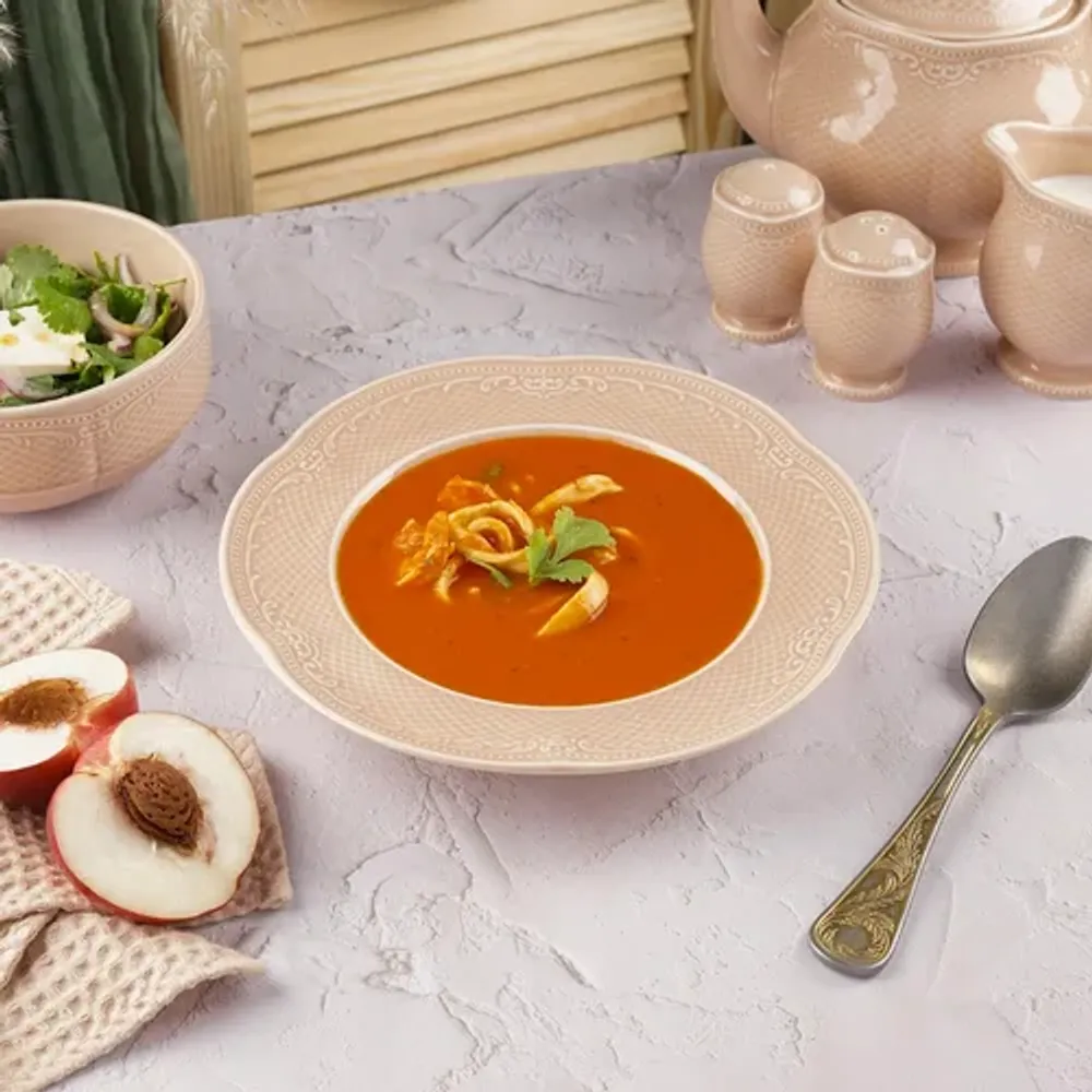 Тарелка глубокая 325 мл d 23,2 см h4 см для пасты Aristocrat Peach Tea Noble [6]
