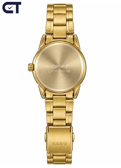 CASIO LTP-V001G-9B CASIO Collection женские наручные часы — золотистый монохром, тонкий корпус и винтажная элегантность