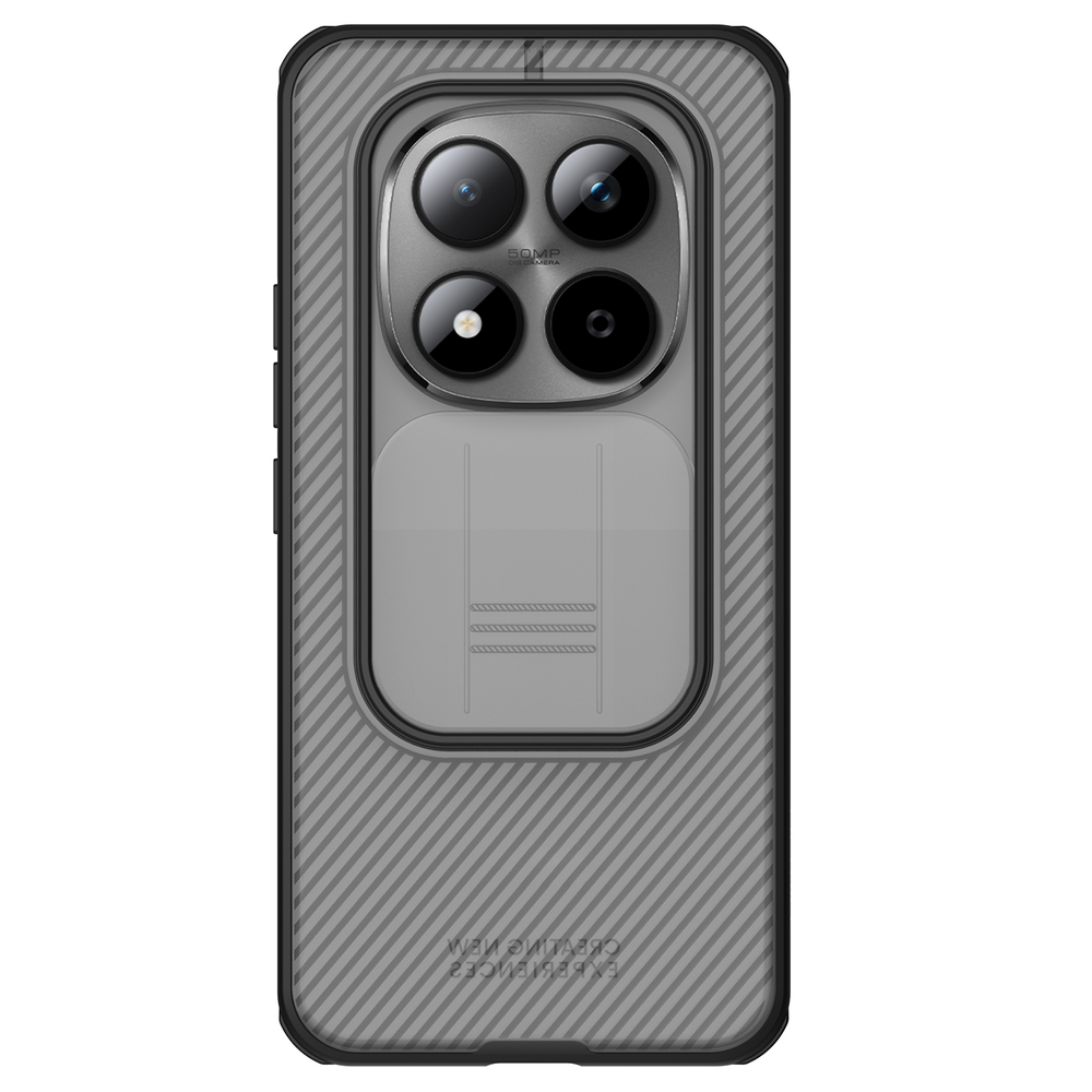 Чехол прозрачный тонированный для Xiaomi Redmi Note 15 Pro+ 5G и Poco M8 Pro 5G, серия CamShield Pro (защитная сдвижная шторка для камеры) от Nillkin